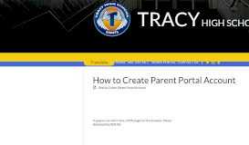 
							         Aeries Parent Portal Account Instructions - Tracy High School								  
							    