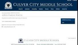 
							         AERIES Parent Portal - Culver City Middle School								  
							    