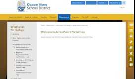 
							         Aeries Parent Portal Help - Ocean View School District								  
							    