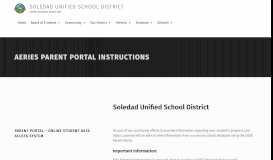 
							         Aeries Parent Portal Instructions – Soledad Unified School District								  
							    