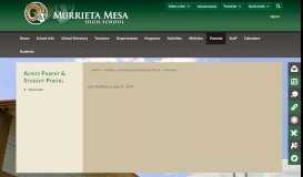 
							         Aeries Parent & Student Portal - Murrieta Valley Unified School District								  
							    