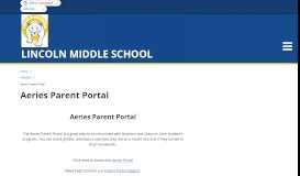 
							         Aeries Portal for Students/Parents - Lincoln Middle School - School Loop								  
							    