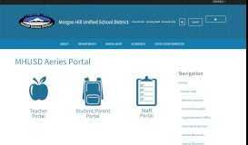 
							         Aeries Portal Links | Morgan Hill Unified School District								  
							    