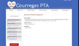 
							         Aeries Portal Opens! - Courreges Elementary PTA - Membership ToolKit								  
							    