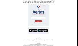 
							         Aeries: Portals - Oakland - Oakland Unified School District								  
							    