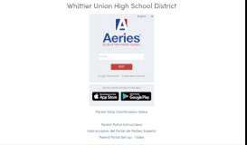 
							         Aeries: Portals - Whittier Union High School District								  
							    