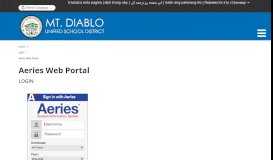 
							         Aeries Web Portal - Mt. Diablo Unified School District								  
							    