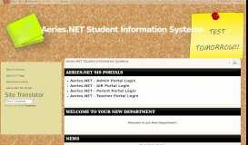 
							         Aeries.NET Student Information Systems • Departments - Weaver ...								  
							    