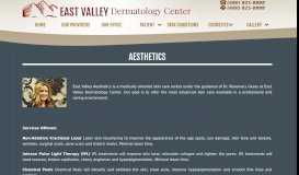 
							         Aesthetics – East Valley Dermatology								  
							    