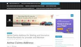 
							         Aetna Claims Address for Mailing-Insurance Provider Phone Numbers ...								  
							    