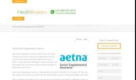 
							         Aetna Senior Supplemental Insurance Quotes & Product Information								  
							    