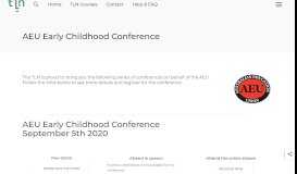 
							         AEU Early Childhood Conference 2019 – Teacher Learning Network								  
							    