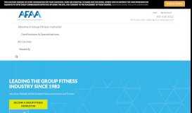 
							         AFAA: Group Fitness Certification								  
							    