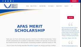 
							         AFAS Merit Scholarship - Air Force Aid Society								  
							    