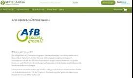 
							         AfB gemeinnützige GmbH | IT-Portal Stifter-helfen								  
							    