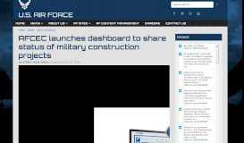 
							         AFCEC launches dashboard to share status of military construction ...								  
							    