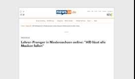 
							         AfD-Meldeportal in Niedersachsen online: Massiver Widerstand von ...								  
							    