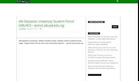 
							         Afe Babalola University Student Portal (ABUAD) – portal.abuad.edu ...								  
							    