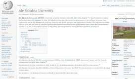 
							         Afe Babalola University - Wikipedia								  
							    