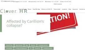 
							         Affected by Carillion's collapse? - - Clover HR								  
							    