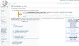 
							         Affiliate marketing - Wikipedia								  
							    