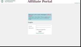 
							         Affiliate Portal: Login								  
							    