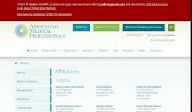
							         Affiliations - Associated Medical Professionals								  
							    
