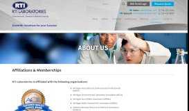 
							         Affiliations & Memberships | RTI Laboratories								  
							    