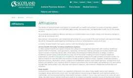
							         Affiliations - Scotland Health Care System								  
							    