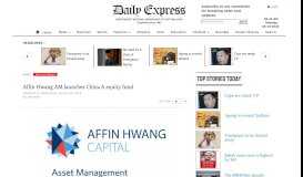 
							         Affin Hwang AM launches China A equity fund | Daily Express Online ...								  
							    