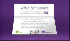 
							         Affinity Online Login Page								  
							    