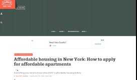 
							         Affordable housing in New York: How to apply for affordable ...								  
							    