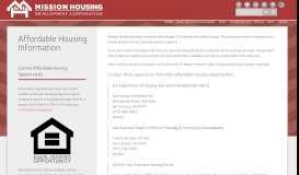 
							         Affordable Housing Information |								  
							    