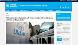 
							         Afghanistan: Security Council, UN mission condemn terrorist attack on ...								  
							    