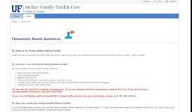 
							         AFHC FAQ - Archer Family Health Care								  
							    