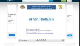 
							         AFMIS Training AFMIS Training is located at: AFMIS Live is ...								  
							    