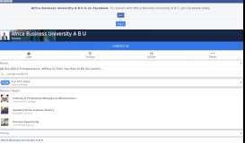 
							         Africa Business University A B U - Home | Facebook								  
							    