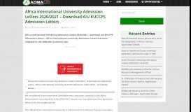 
							         Africa International University Admission Letters 2019/2020 ...								  
							    