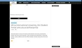 
							         Africa International University, AIU Student Portal: ams.aiu.ac.ke/live ...								  
							    