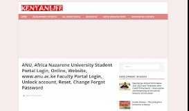 
							         Africa Nazarene University Student Portal Login - ANU Web www.anu ...								  
							    