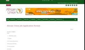 
							         African Union Job Application Format | African Union								  
							    
