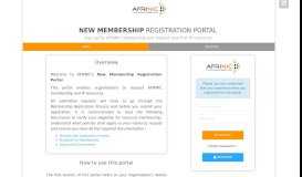 
							         AFRINIC: New Membership Registration Portal								  
							    