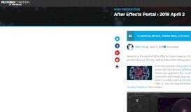 
							         After Effects Portal › 2019 April 2 by Rich Young - ProVideo Coalition								  
							    