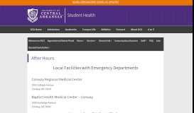 
							         After Hours — Student Health - University of Central Arkansas								  
							    