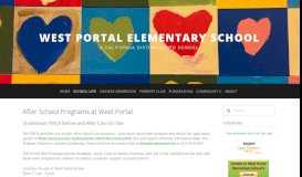 
							         After School Care — West Portal Elementary School								  
							    