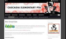
							         After School Clubs – Cascadia Elementary PTA								  
							    