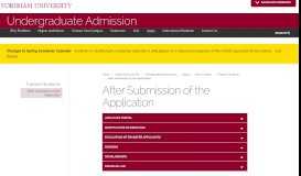
							         After Submission of the Application - Fordham University								  
							    