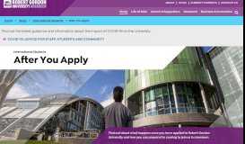 
							         After You Apply | Robert Gordon University (RGU) Aberdeen Scotland								  
							    