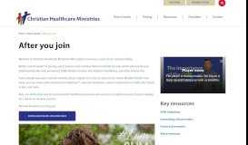 
							         After you join | Christian Healthcare Ministries								  
							    