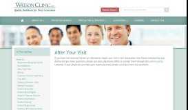 
							         After Your Visit - Watson Clinic LLP								  
							    